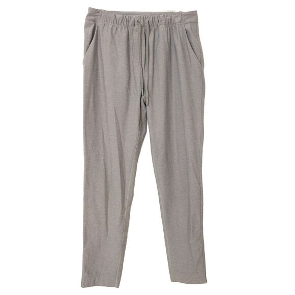 LULULEMON Drawstring Slim Fit Pant 8/10 Pockets Elastic Waist Gray EUC B55 - Picture 2 of 5